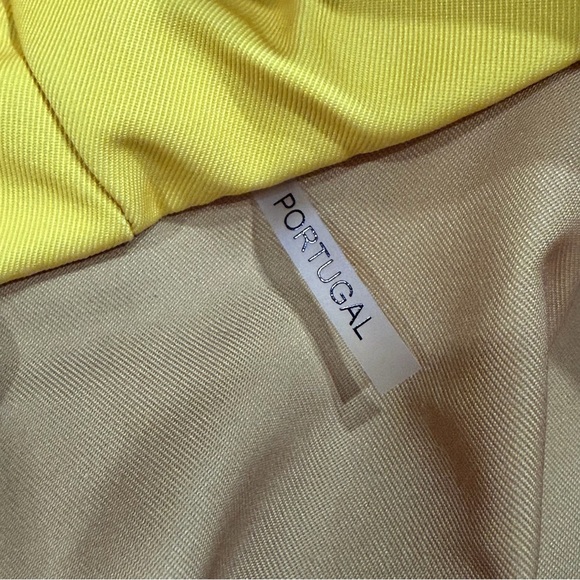 Tory Burch Tory Sport Cropped Windbreaker Jacket Yellow Hooded Size Small - Picture 13 of 14
